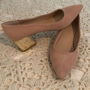 Bleecker & Bond Yasmine Blush & Gold Pumps 7.5
